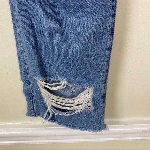 Current/Elliott The Original Straight Prep Destroy Cut Hem Denim Jeans Womens 28 - Picture 8 of 11